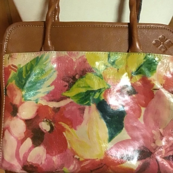 Patricia Nash Floral Leather Tote Bag Italian - Picture 6 of 12